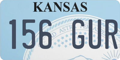 KS license plate 156GUR