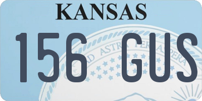 KS license plate 156GUS