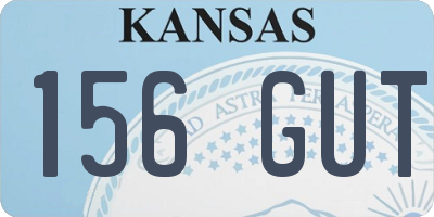 KS license plate 156GUT