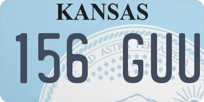 KS license plate 156GUU