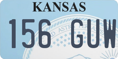 KS license plate 156GUW