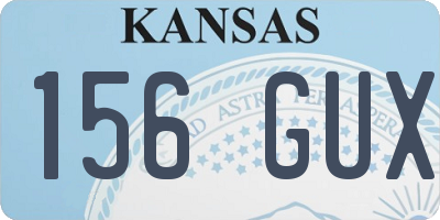 KS license plate 156GUX