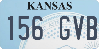 KS license plate 156GVB