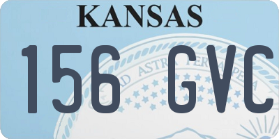 KS license plate 156GVC