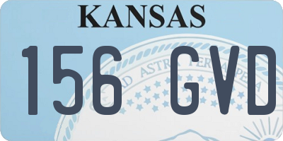 KS license plate 156GVD