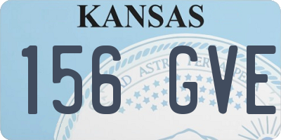 KS license plate 156GVE
