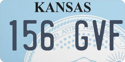 KS license plate 156GVF