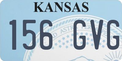 KS license plate 156GVG