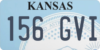 KS license plate 156GVI