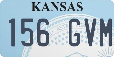 KS license plate 156GVM