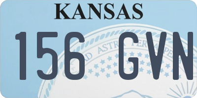 KS license plate 156GVN