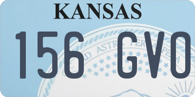 KS license plate 156GVO