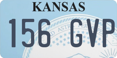 KS license plate 156GVP