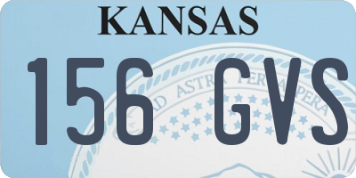 KS license plate 156GVS