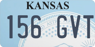 KS license plate 156GVT