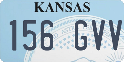 KS license plate 156GVV