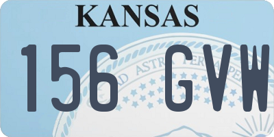 KS license plate 156GVW