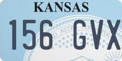 KS license plate 156GVX