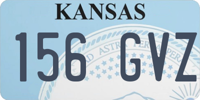 KS license plate 156GVZ