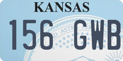 KS license plate 156GWB