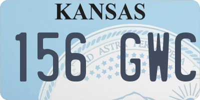 KS license plate 156GWC