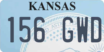 KS license plate 156GWD