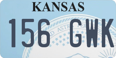 KS license plate 156GWK
