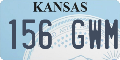 KS license plate 156GWM