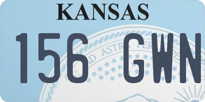 KS license plate 156GWN