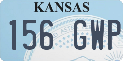KS license plate 156GWP