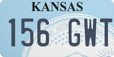 KS license plate 156GWT