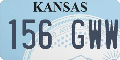 KS license plate 156GWW