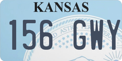 KS license plate 156GWY