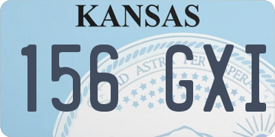 KS license plate 156GXI