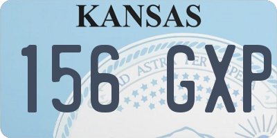 KS license plate 156GXP