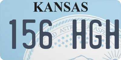 KS license plate 156HGH