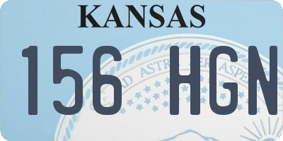 KS license plate 156HGN