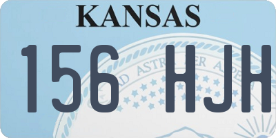KS license plate 156HJH