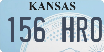KS license plate 156HRO