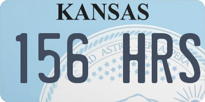 KS license plate 156HRS