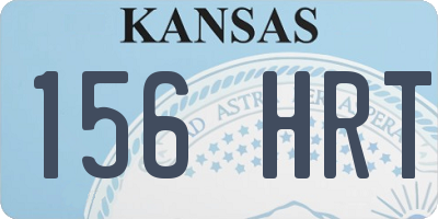 KS license plate 156HRT