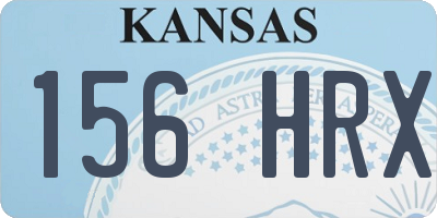 KS license plate 156HRX