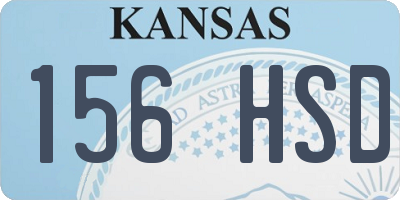 KS license plate 156HSD