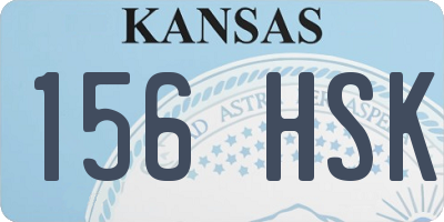 KS license plate 156HSK