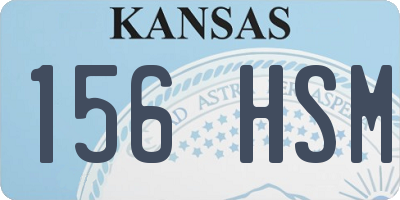 KS license plate 156HSM