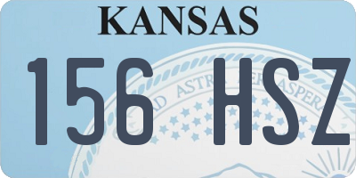 KS license plate 156HSZ