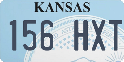 KS license plate 156HXT