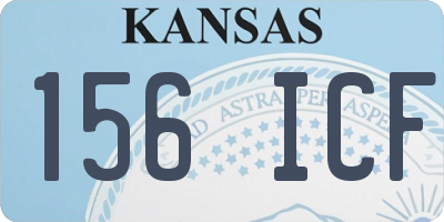 KS license plate 156ICF