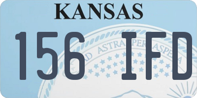 KS license plate 156IFD
