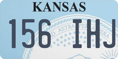 KS license plate 156IHJ